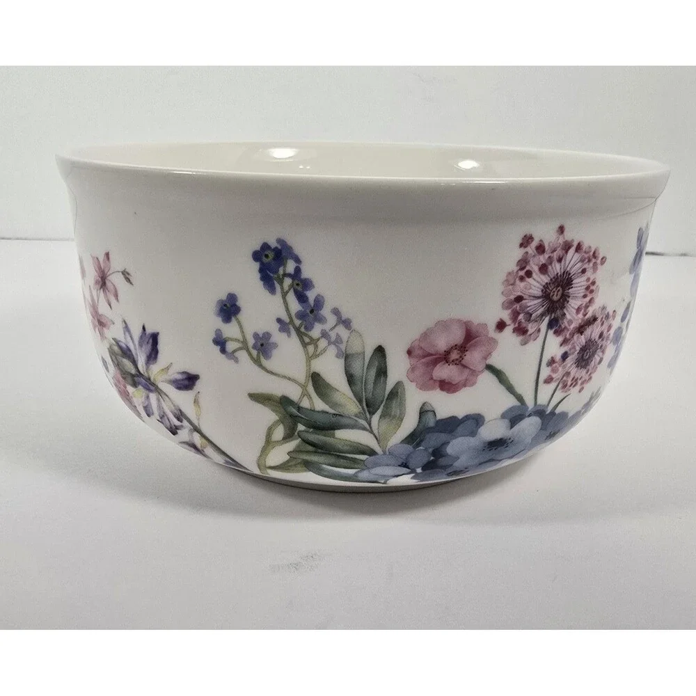 Grace Pantry Floral Porcelain Storage Cereal Soup Bowl Vented Lid